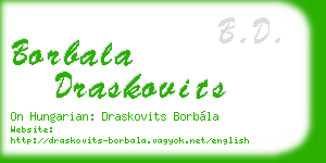 borbala draskovits business card